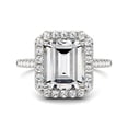 thumbnail image 5 of Charles & Colvard 14K White Gold Moissanite 10x8mm Emerald Engagement Ring-Size 5 4.06cttw DEW, 5 of 5