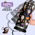 thumbnail image 3 of 30 oz Halloween Tumbler Insulated Stainless Steel - Spooky Goth Ghost Travel Coffee Cup & Water Bottle, Witchy Goth Decor - Cute Ghost Gift For Mom, Dad, Sister - Spirit Halloween Cup, 3 of 6