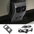 thumbnail image 2 of Car Carbon Fiber Rear Air Condition Vent Outlet Frame Anti-kick Panel Cover Trim For Corolla Cross, 2 of 5