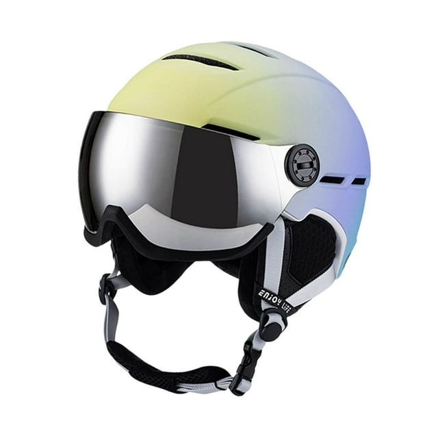 Casco de esquí con gafas, accesorio portátil para esquí, deportes de invierno, casco de monopatín para patineta, patinaje sobre ruedas, adolescentes.
