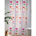 thumbnail image 4 of Sheer Curtains 96 Inches Long, Purple Pink Spring Floral Semi Sheer Curtains Light Filtering Window Treatment, Colorful Summer Flowers Botanical Privacy Voile Drapes for Living Room 52x96 Inch, 4 of 7