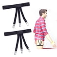 thumbnail image 4 of Tirantes de 2 piezas, cinturones de liga de pierna redonda, soportes elásticos ajustables para camisa B Yuyangstore ligas de la camisa, 4 of 8