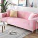 thumbnail image 1 of Luxurious Velvet Sofa Slipcover For 2 3 4 Seater,soft Plush Sofa Protector,stretch Armrest Sofa Cover Water Resistance Furniture Protector-pink-3seate, 1 of 5