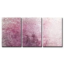 wall26 - 3 Piece Canvas Wall Art - Pink Textured Wallpaper - Modern Home Art Stretched and Framed Ready to Hang - 16"x24"x3 Panels