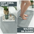 thumbnail image 3 of ChakmeOne Memory Foam Bath Mat, Bathroom Rugs Sets 3 Piece - Super Soft Absorbent Non Slip Bath Mat for Tub & Shower Floor, Toilet Rug & Carpet for Bathroom Decor, 3 of 8