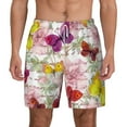 thumbnail image 2 of Goofa Butterflies and Vintage Printed Men's Swim Trunks Board Shorts Quick Dry Mens Swimming Trunks with Compression Liner,Breathable Fit Hawaii Beach Shorts-X-Large, 2 of 9