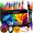 36 Colors, variant on 24 Colors Acrylic Paint Markers, Dual-Tip with Fine Tip and Brush Tip Pens for Stone, Wood, Calligraphy, Canvas, Ceramic, Metal, Glass, Rock Painting, and DIY Crafts