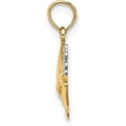 thumbnail image 2 of Avariah 14k Yellow Gold with White Rhodium 2-D Fish w/Bubbles Charm - 11.6mm, 2 of 6