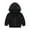 Black, variant on Curuila Toddler Boys Girls Coats Long Sleeve Solid Zipper Hooded Jacket Mid-Length Outwear Black Size 18-24 Months