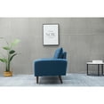 thumbnail image 3 of Kingway Furniture Aurora Velvet Living Room Loveseat in Prussian Blue, 3 of 7