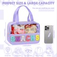 thumbnail image 2 of Bolsa de maquillaje transparente con letras de chenilla TESAFNG, impermeable, 2 of 6