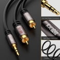 thumbnail image 2 of Cable de audio ajustable de 3,5 mm a RCA de 1,2 m, macho a macho, paquete de 2, 2 of 6