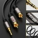 thumbnail image 2 of Cable de audio ajustable de 3,5 mm a RCA de 1,2 m, macho a macho, paquete de 2, 2 of 6