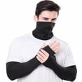 thumbnail image 3 of Kuymtek Juego Máscaras Con Capucha Y Mangas Brazo Helada para Protección Solar Verano Al Aire Libre (negro), 3 of 9