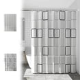 thumbnail image 1 of Fiudx Cortina de Ducha Impermeable, Secado Rápido, Ojales Metálicos, Lavable a Máquina, Tela de Poliéster, Elegante Decoración para Baño, Impermeable para Separación de Humedad y Sequedad, 187 X 198, 1 of 7