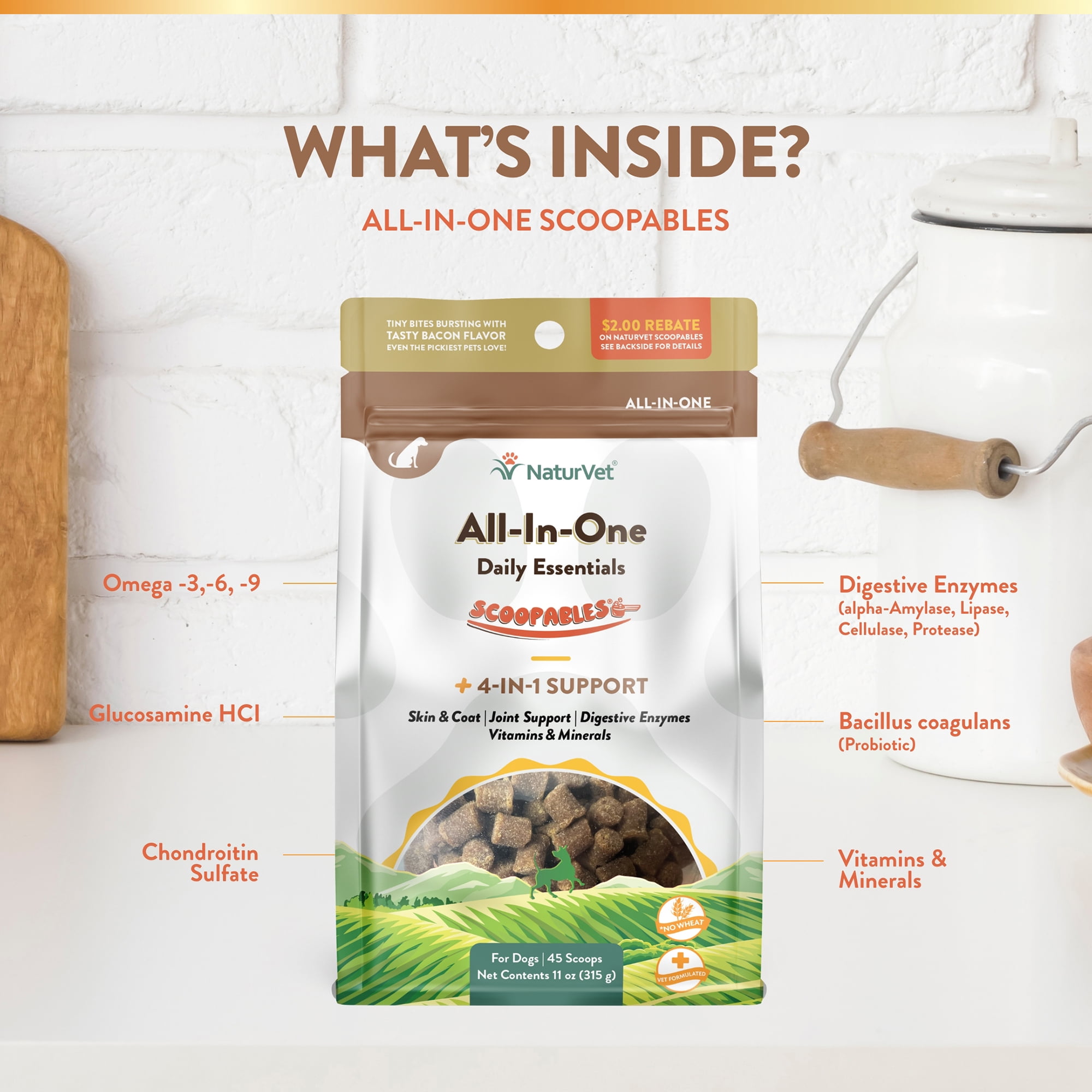 NaturVet Scoopables All-In-One Daily Essentials Dog Supplements