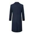 thumbnail image 4 of qolati Mens Luxury Full Length Trench Coat Winter Wool Blend Jacket Overcoat Long Top Coat Warm Pea Coat, 4 of 7