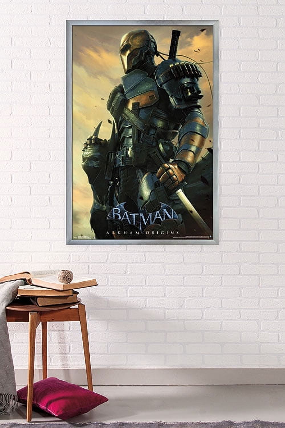DC Comics Video Game - Arkham Origins - Deathstroke Wall Poster, 22.375" x 34", Framed