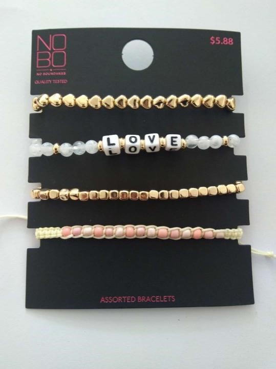 No Boundaries Pink Bead 4pk Brac