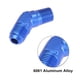 thumbnail image 3 of 45 Grados Codo 6AN a 1/4" NPT Macho Montaje Adaptador Conector Azul, 3 of 6