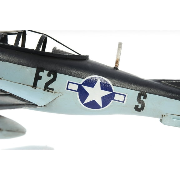 1943 Grey Mustang P51 1:40 Fighter Bomber Iron Aviation Model