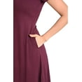 thumbnail image 6 of Miss Lavish London Casual Dress - Summer Dresses for Women, Girls - T Shirt Short Sleeve Loose Woman Dress for Work, Home Burgundy-2XL, 6 of 7