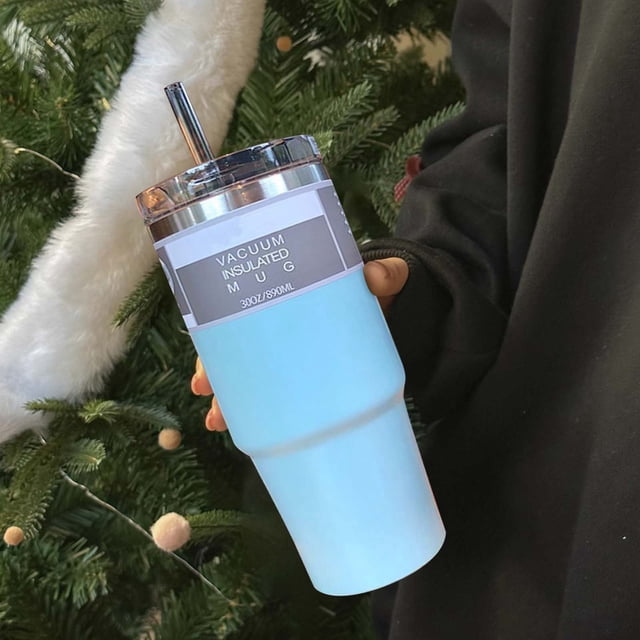 Glass&Bottle Cup and Bottle 30oz Car Mug 304 Stainless Steel Thermal Insulation Coffee Mug Large Capacity Ice Drink