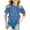 Z-232Blue, variant on Big Kids Girls T Shirt Short Sleeve Crew Neck Polka Dot Print Soft Comfortable Basic Tee Top For Casual Daily Wear White 11-12 Years