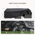 thumbnail image 4 of Patio Furniture Set - All-Weather - 7 Piece Patio Outdoor Conversation Set, Modular Wicker Rattan Sectional Sofa for Backyard, Garden, Poolside, Balcony, Porch, Patio, Black/Black, 4 of 7