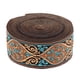 thumbnail image 2 of 2pcs 5m Blue Vintage Sari Border Craft Cinta de de bordada, 2 of 9