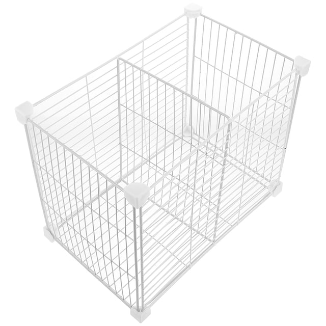 CRAFTHROU Metal Freezer Storage Basket Freezer Organizer Bin White Partitioning For Families 1Pcs