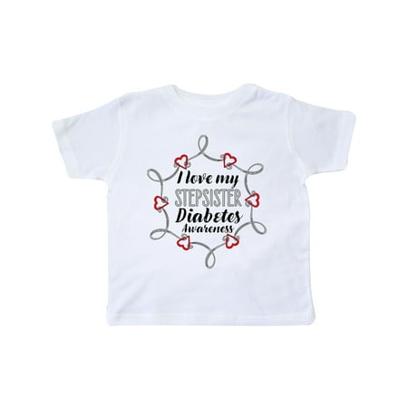 

Inktastic I Love My Stepsister Diabetes Awareness Gift Toddler Boy or Toddler Girl T-Shirt