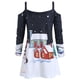 thumbnail image 3 of Moda casual mujer manga larga estampado caims navidad retro vestido de fiesta Fridja  nbo1809, 3 of 5