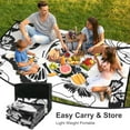 thumbnail image 3 of Moynesa 6'x9' Outdoor Rugs Waterproof, Plastic Straw RV Rugs for Outside, Large Portable RV Outdoor Rugs for Camping, Reversible Butterfly Picnic Mat for Camper Garden Tent, Black/White, 3 of 7