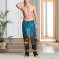 thumbnail image 2 of Mens Pajama Pants, Spooky Halloween Soft Sleep & Lounge Pants for Men, Cuteness Casual PJ Bottoms Pants with Pockets, 2 of 7