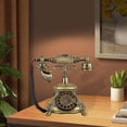 thumbnail image 1 of Teléfono antiguo Baoblaze con dial giratorio de bronce para cafetería oficina, 1 of 8