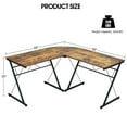 thumbnail image 4 of Giantex L-Shaped Computer Desk, Writing Desk Workstation w/Round Edge, Modern PC Laptop Computer Table for Home Office, Rustic Brown, 4 of 8