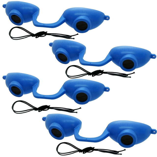 EVO FLEX Sunnies Gafas flexibles para cama de bronceado Gafas de protección ocular UV Paquete de 4 (azul) Cumple con la FDA