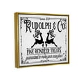 thumbnail image 3 of Stupell Industries Rudolph & Co Vintage Sign Graphic Art Metallic Gold Floating Framed Canvas Print Wall Art, Design by Lettered and Lined, 3 of 6