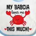 thumbnail image 4 of Inktastic My Babcia Loves Me Grandson Boys or Girls Baby Bib, 4 of 4