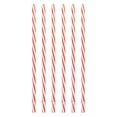 thumbnail image 1 of Sunshine Mason Co. Plastic Reusable Drinking Straws 6 Pieces, Red Stripe, 1 of 4