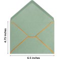 thumbnail image 2 of Homtable 50 Pack Sage Green A7 Envelopes 5 x 7 Self-Adhesive V Flap Envelopes with Gold Border for Office, Greeting Card, Wedding, Graduation, Baby Shower, Parties, Invitations (Sage Green, 5x7), 2 of 6