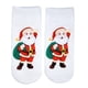 thumbnail image 2 of 1 calcetines tobilleros, calcetín corto de Navidad, Papá Noel, , alce, Navidad para regalos Santa blanco Hugo calcetines de dibujos animados para mujer, 2 of 3