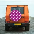thumbnail image 6 of Rateoe Purlpe And White Polka Dot Pattern Tire Cover Wheel Protectors Weatherproof Wheel Covers Universal Fit for Trailer Rv SUV Truck Camper Travel Trailers Accessories-17 inch, 6 of 6