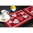 thumbnail image 6 of Placemat Valentine Rose Flower Red 4/6pcs Table Pad Mats for Dining Table Home Kitchen r Accessories Linen Coaster, 6 of 7