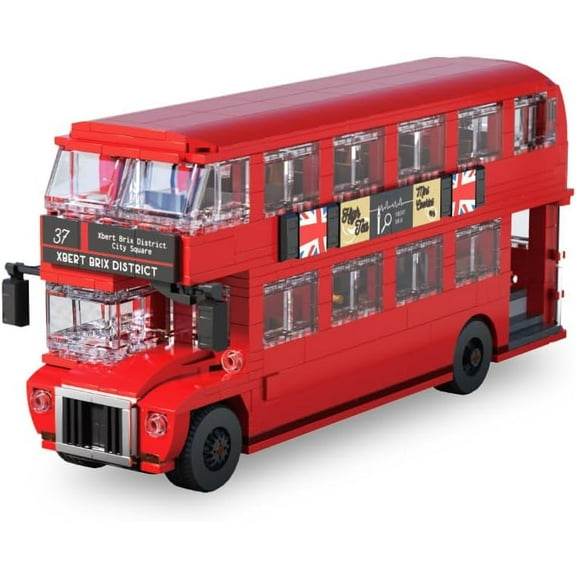 QOQ Double Deckers Bus Building Blocks for Boys, Bus Building Bricks Kits, Best Toy for Boy, Building Toys and Blocks 14 （745PCS）