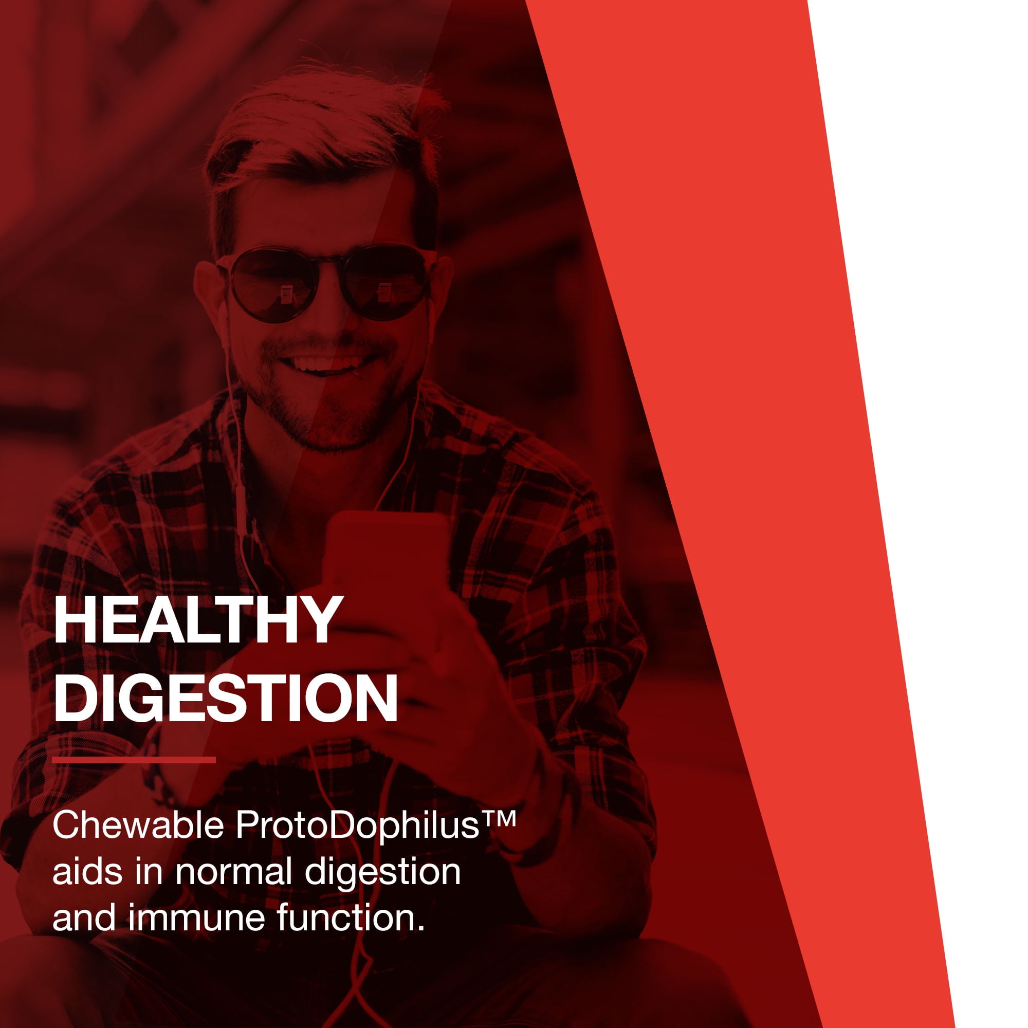 Protocol For Life Balance - Chewable ProtoDophilus - 10 Billion - Easy to Take Probiotic for Digestive and Immune Support in Adults and Children - 60 Chewables