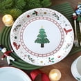 thumbnail image 4 of BPPEG Merry Christmas Paper Plates, 8" Winter Theme Tree Dessert Plate, Disposable Redberry Plates Paper, Cake Salad Fruit Cartoon Tableware, Holiday Serving Supply, Bbq Picnic Favor, 4 of 7