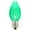 Green, variant on 0.38 watt C7 Faceted LED Pink Replacement Bulb