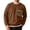 Brown, variant on Sweatshirts for Men Cinch Cuff Long Sleeve Crewneck Pullover Casual Daily Wear Tops with Zip Pockets(M,Purple)